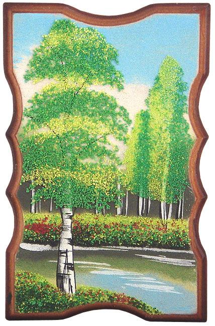 Панно прямоугольное "Лето" 18х12 см каменная крошка фото 1 — 