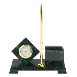 Письменный мини-набор &quot;Кубик&quot; змеевик — 