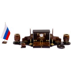 Письменный набор &quot;Губернатор&quot; из обсидиана — 