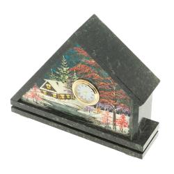 Часы с рисунком &quot;Домик&quot; змеевик — 