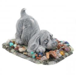 Сувенир &quot;Щенок играет&quot; из мрамолита — 