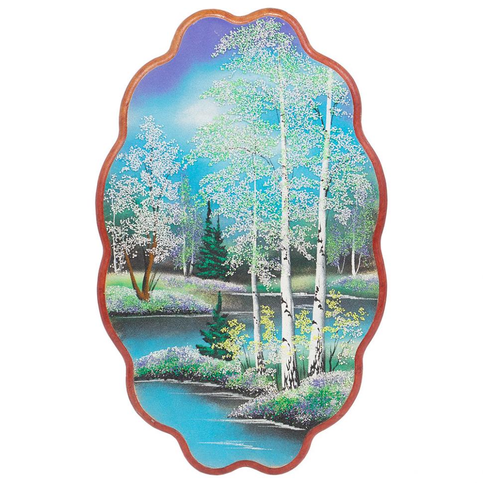 Панно с рисунком из камня "Весна" 45х29 см фото 1 — 