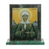 Икона настольная "Матрона Московская" камень змеевик 11,5х4,5х12 см фото 1 — 