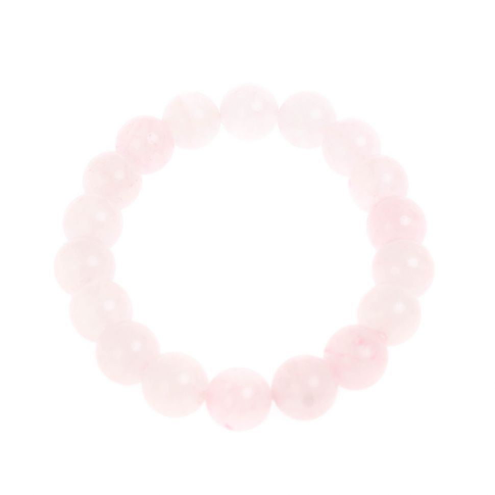 Браслет из розового оникса 18 бусин / 1 см фото 1 — 