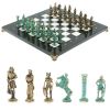 Шахматы "Римляне против Галлов" фигуры бронза / патина 36х36 см мрамор фото 1 — 