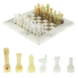 Шахматы &quot;Сувенирные&quot; мрамор,оникс доска 20х20 см — 