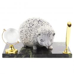 Подставка под ручку &quot;Ежик&quot; змеевик мрамолит — 