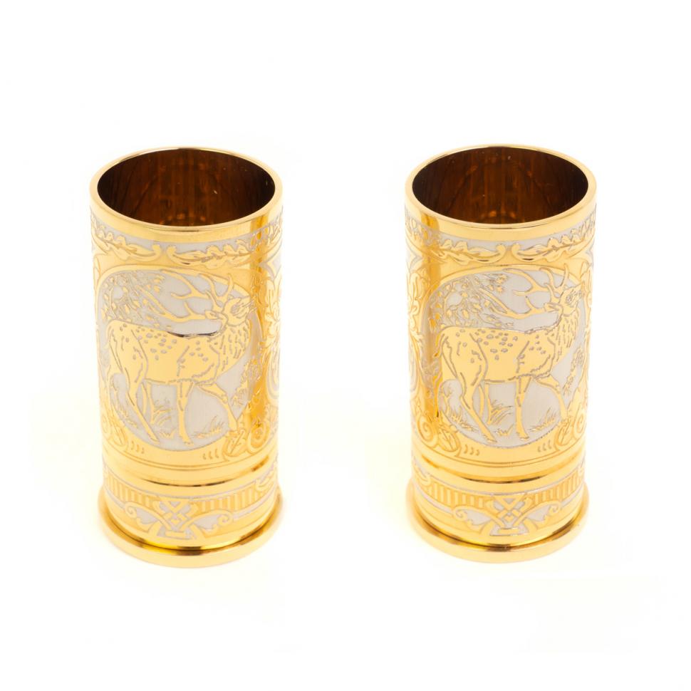 Набор из двух стопок "Олень" 40 мл Златоуст фото 1 — 