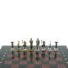 Шахматы "Олимпийские игры" доска 28х28 см лемезит змеевик фото 5 — 