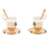 Кофейный набор "Малахитовый" на 2 персоны 170 мл фарфор Златоуст фото 2 — 
