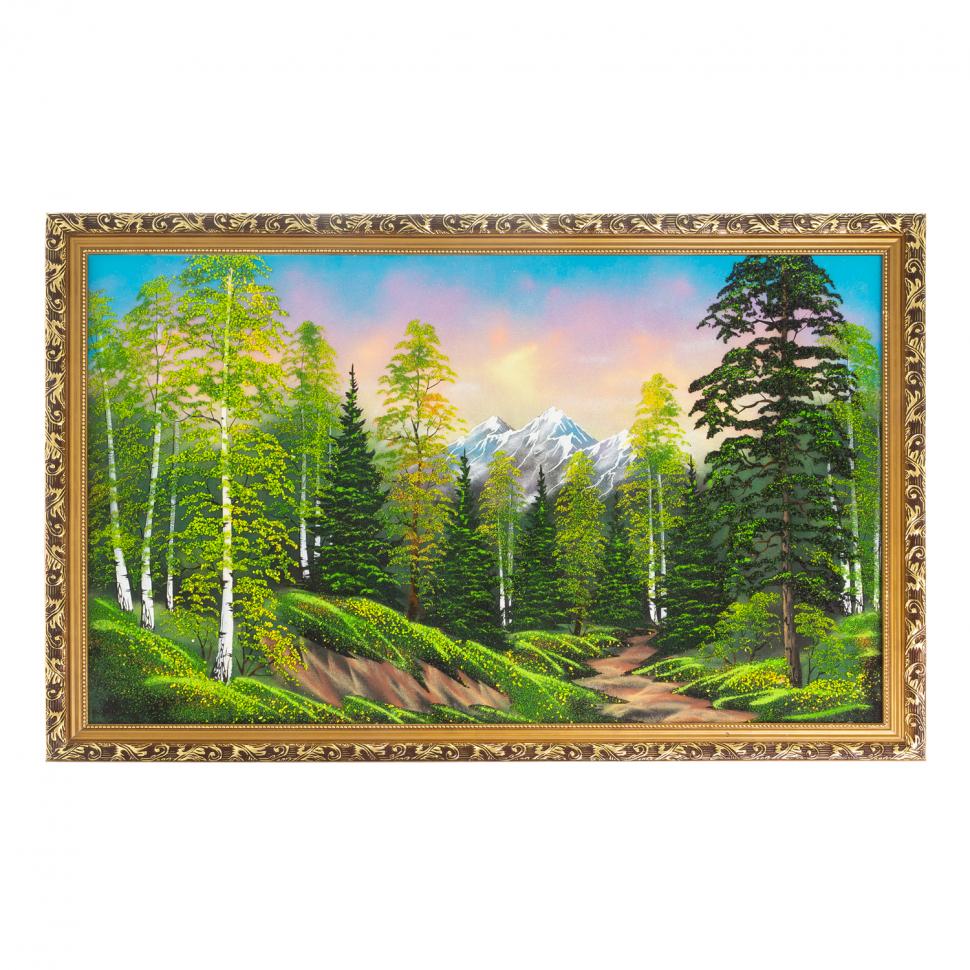 Картина "Летний пейзаж" багет №8 50х80 см, каменная крошка фото 1 — 