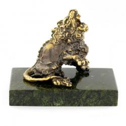 Сувенир статуэтка знак зодиака &quot;Лев&quot; из бронзы и камня — 