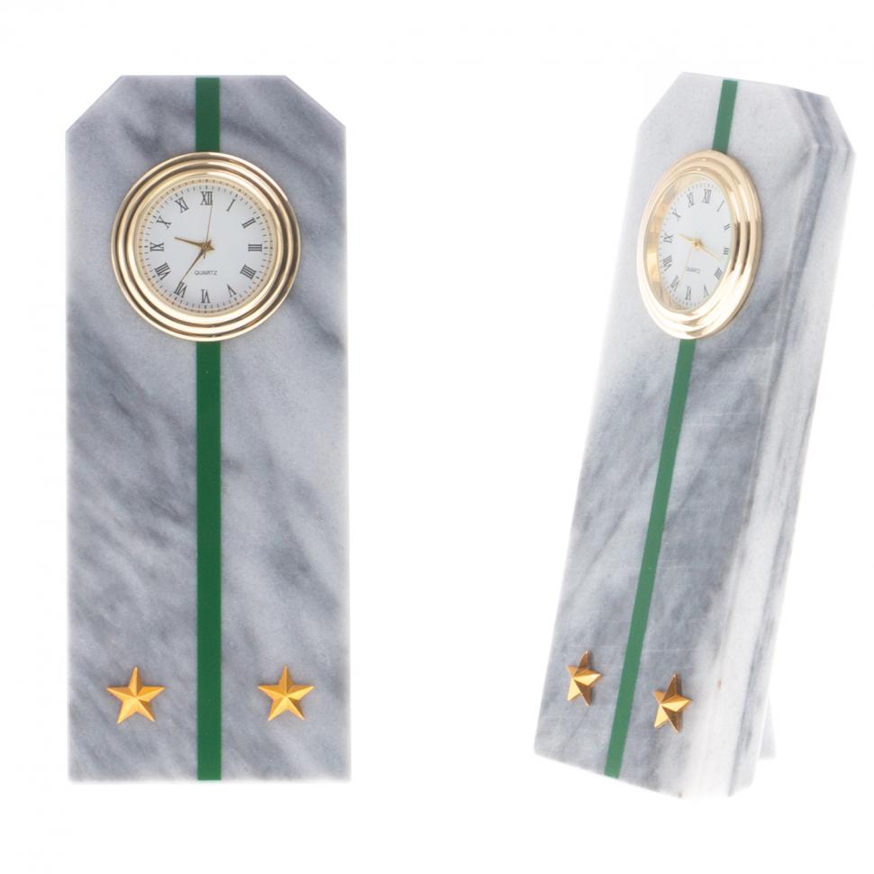 Часы "Погон лейтенант ПС ФСБ" из мрамора фото 1 — 