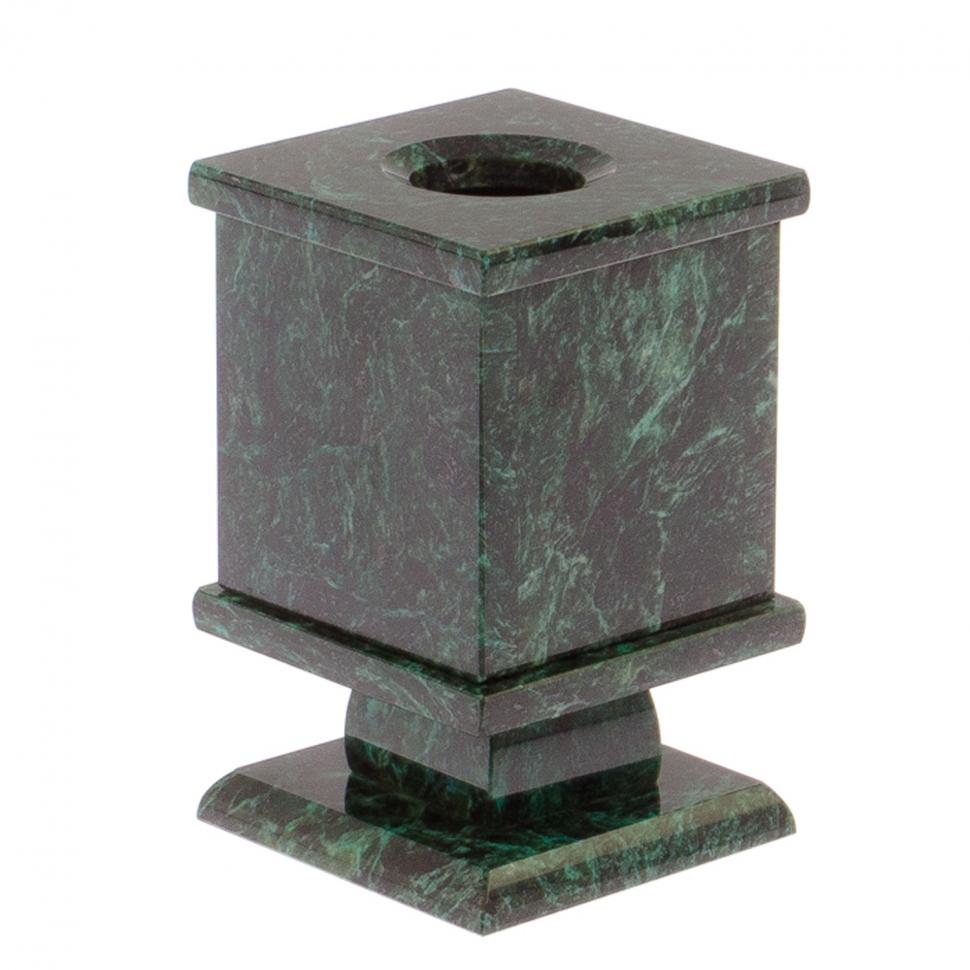 Карандашница из темно-зеленого змеевика фото 1 — 