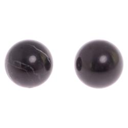 Шары для массажа 3,5 см из черного мрамора — 