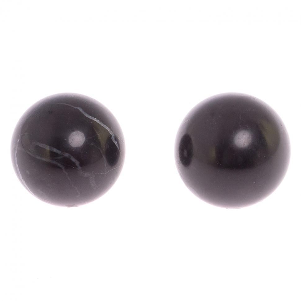 Шары для массажа 3,5 см из черного мрамора фото 1 — 