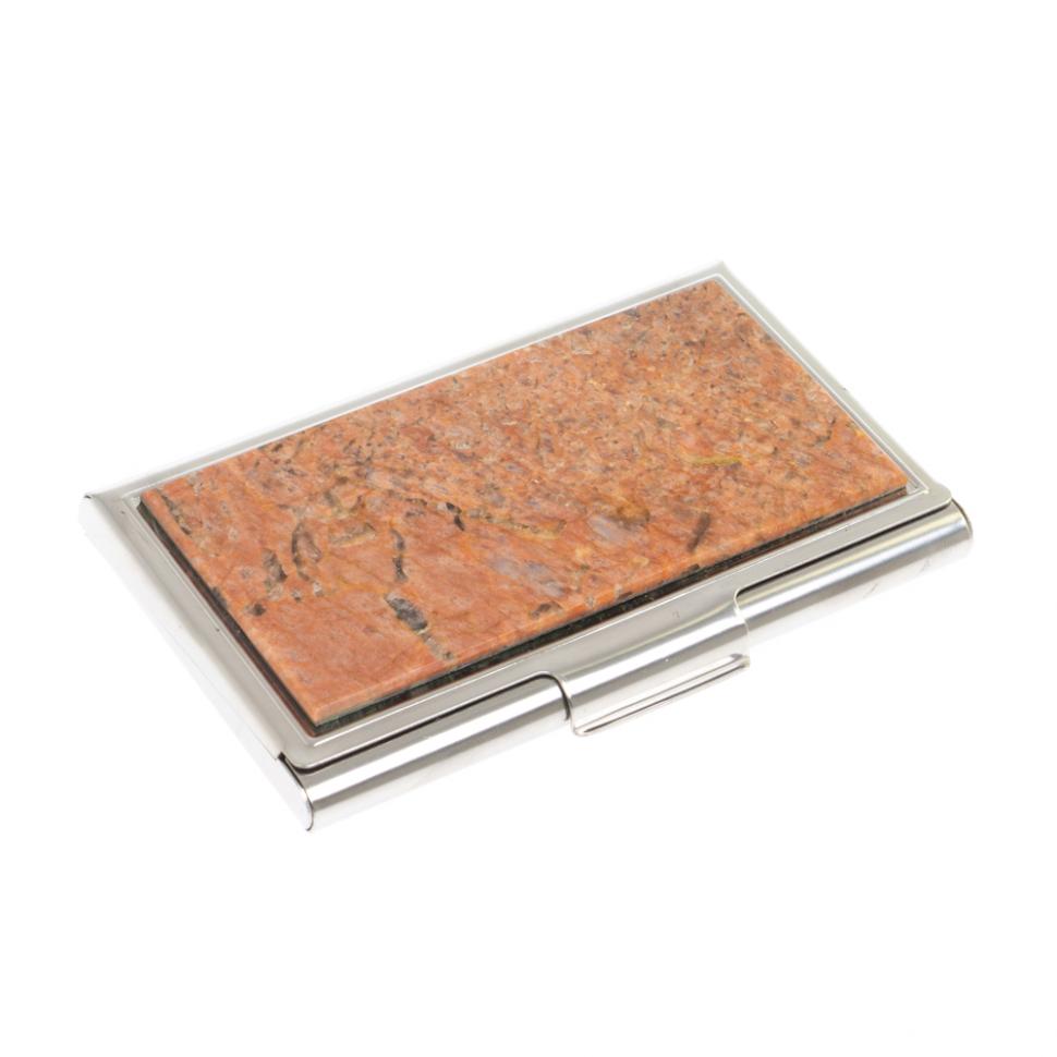 Карманная визитница из камня пегматит фото 1 — 