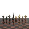 Шахматы подарочные "Европейские" из камня и бронзы 44х44 см фото 5 — 