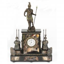 Интерьерные часы из яшмы с бронзой &quot;Спартанец&quot; — 