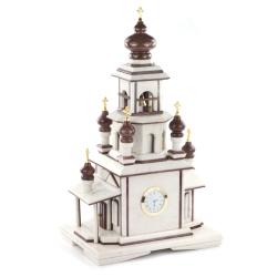 Часы интерьерные &quot;Храм&quot; камень мрамор лемезит — 