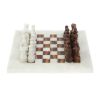 Каменные шахматы "Сувенирные" мрамор, оникс доска 20х20 см фото 2 — 
