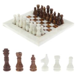 Каменные шахматы &quot;Сувенирные&quot; мрамор, оникс доска 20х20 см — 