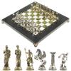 Шахматы "Олимпийские игры" доска 28х28 см мрамор змеевик фото 1 — 