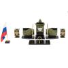 Настольный набор с символикой России камень змеевик фото 1 — 