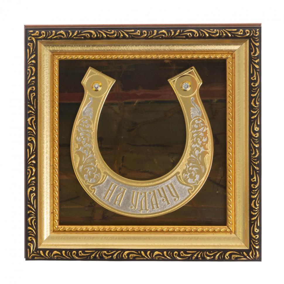 Панно "Подкова на удачу" из яшмы фото 1 — 