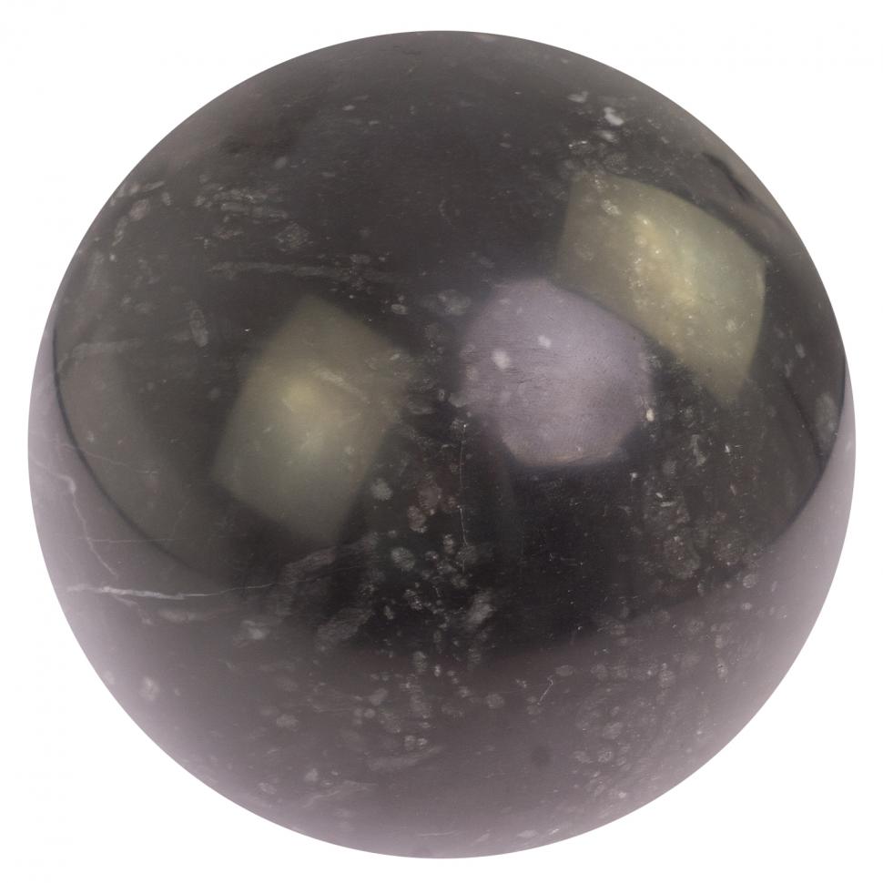 Шар из черного мрамора 13,5 см фото 1 — 