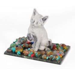 Сувенир &quot;Котенок играет&quot; из мрамолита — 