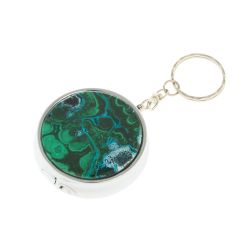 Пепельница карманная малахит с хризоколлой 5х5,5х2 см — 