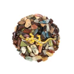 Магнит &quot;Уральские самоцветы&quot; с ящерицей 5х5х1 см — 