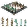 Шахматы "Римляне против Галлов" фигуры бронза / патина 36х36 см мрамор лемезит фото 1 — 