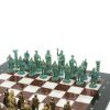 Шахматы "Римляне против Галлов" фигуры бронза / патина 36х36 см мрамор лемезит фото 4 — 