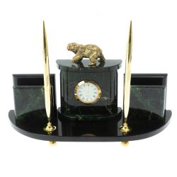 Настольный прибор &quot;Медведь&quot; из нефрита — 