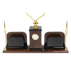 Настольный набор &quot;Орел&quot; из обсидиана — 