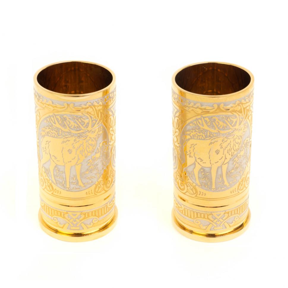 Набор из двух стопок "Лось" 40 мл Златоуст фото 1 — 