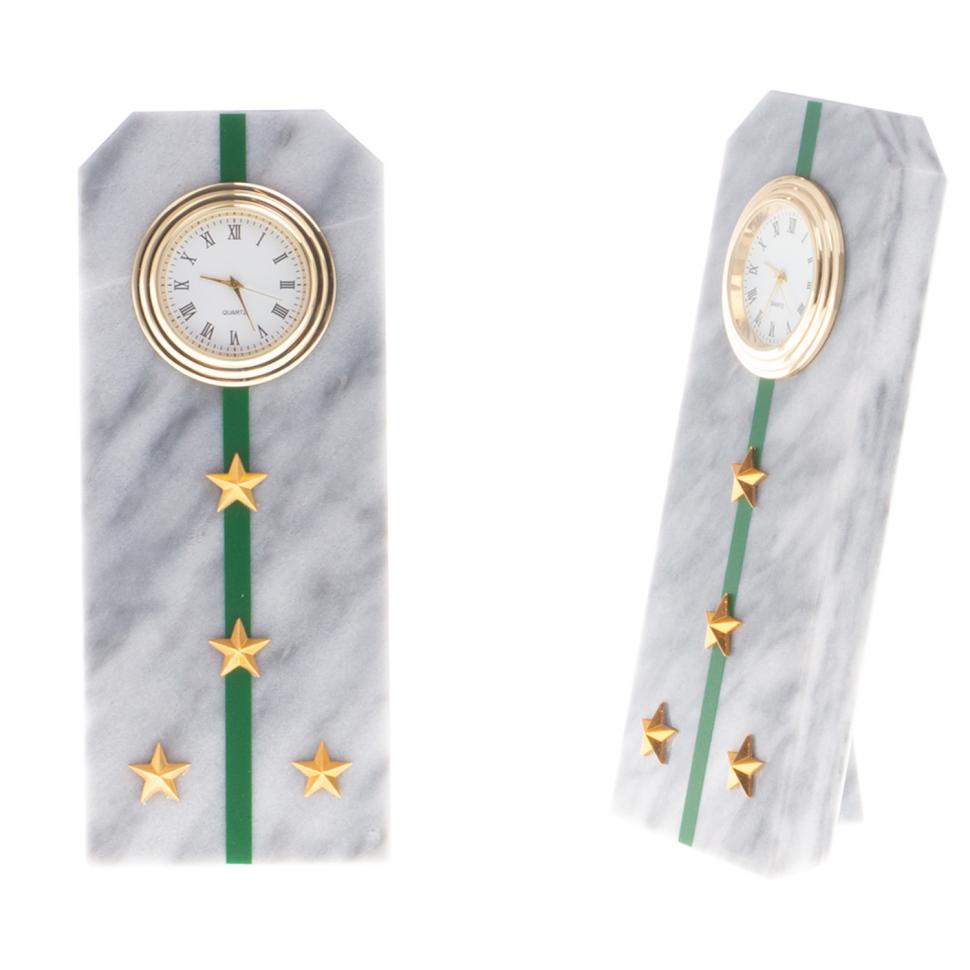 Часы "Погон капитан ПС ФСБ" из мрамора фото 1 — 