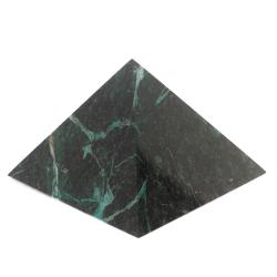 Пирамида 12х12х8 см камень змеевик — 