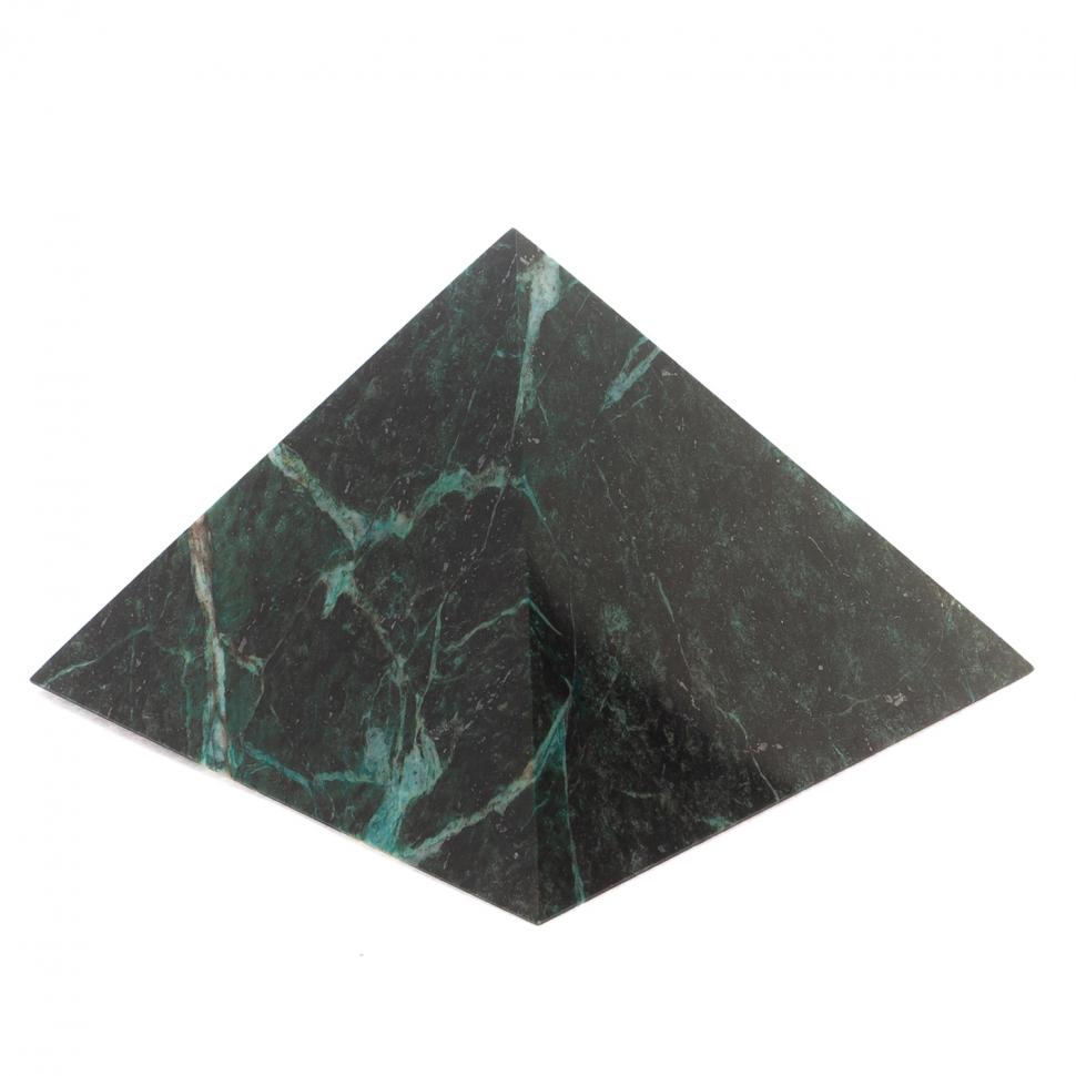 Пирамида 12х12х8 см камень змеевик фото 1 — 