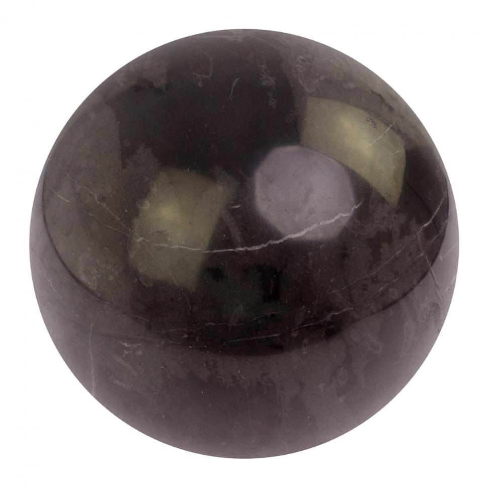 Шар из черного мрамора 14,5 см фото 1 — 