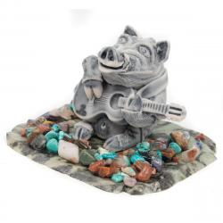 Сувенир &quot;Кабан с гитарой&quot; из мрамолита — 