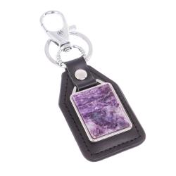 Брелок для ключей с накладкой из чароита — 