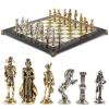 Шахматы "Отечественная война 1812 г." доска 40х40 см мрамор змеевик фото 1 — 