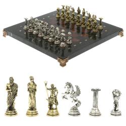 Шахматы &quot;Атлас&quot; доска 28х28 см из камня лемезит змеевик — 