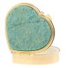 Таблетница "Сердце" на 3 отделения камень амазонит цвет золото фото 2 — 