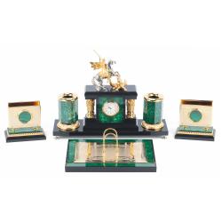 Письменный прибор из малахита &quot;Георгий Победоносец&quot; — 