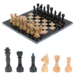 Каменные шахматы &quot;Дебют&quot; доска 30х30 см ракушечник — 