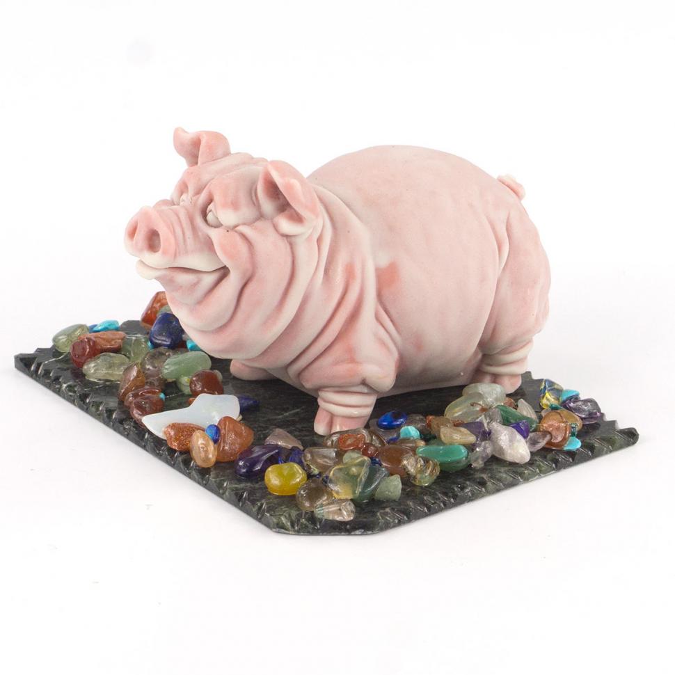 Сувенир "Свин стоит" из мрамолита фото 1 — 